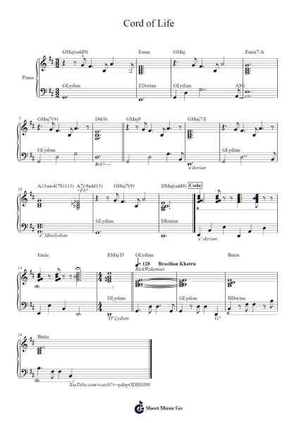 And You and I Sheet Music by Steve Howe-Arr.Chesfitch Thompdie