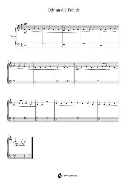 Symphony No. 9 in D Minor, Op. 125 "Choral": IV. Ode an die Freude Sheet Music by Ludwig van Beethoven-Arr.Efbin Kimsie