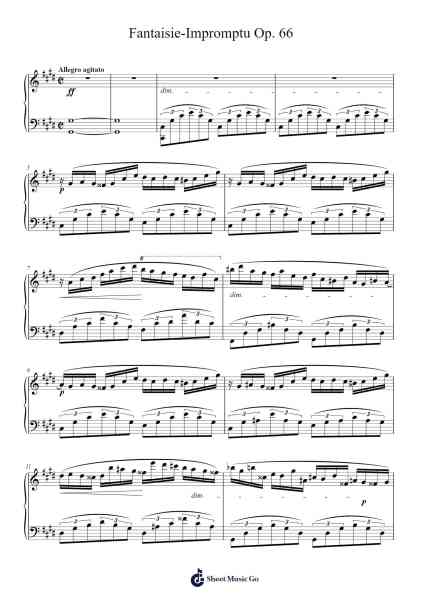 Fantaisie-Impromptu in C-sharp Minor, Op. 66 Sheet Music by Frédéric Chopin-Arr.Carlwilde Yonngcam