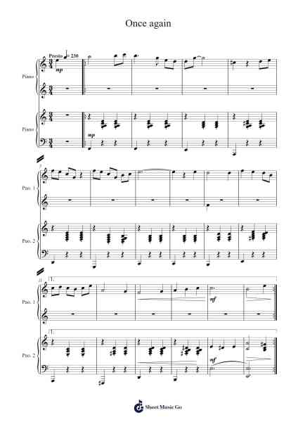 Once again Sheet Music by Cansol-Arr.Serles