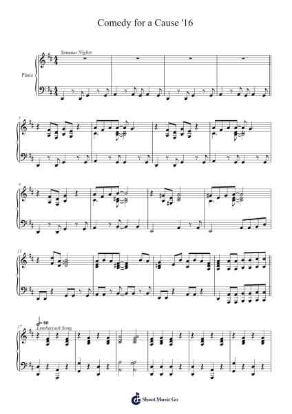Comedy for a Cause '16 Sheet Music by Rylee Miller-Arr.Hedrex Kimriah