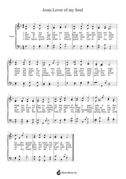 Jesus Lover of my Soul Sheet Music by George J. Elvey-Arr.Lamguy Nica