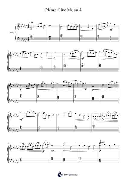 Please Give Me an A Sheet Music by Hudrhys Scottbeck-Arr.Roxanses Newmorse
