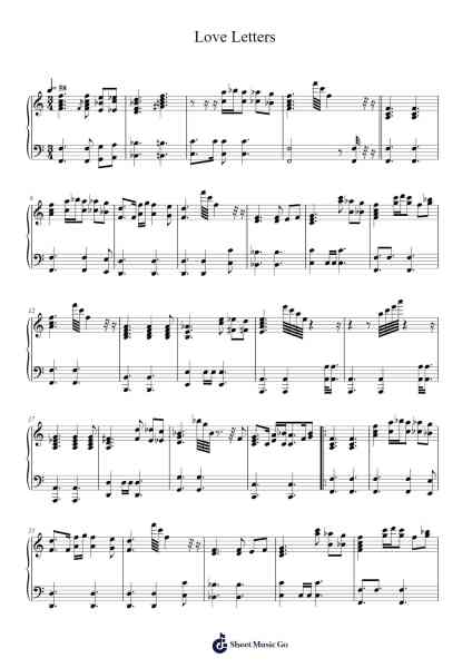 Love Letters Sheet Music by Elvis Presley-Arr.Youngvian