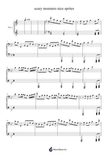 scary monsters nice sprites Sheet Music by undefined-Arr.Jonric