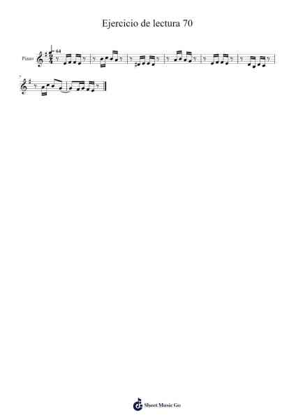Ejercicio de lectura 70 Sheet Music by -Arr.Campnah