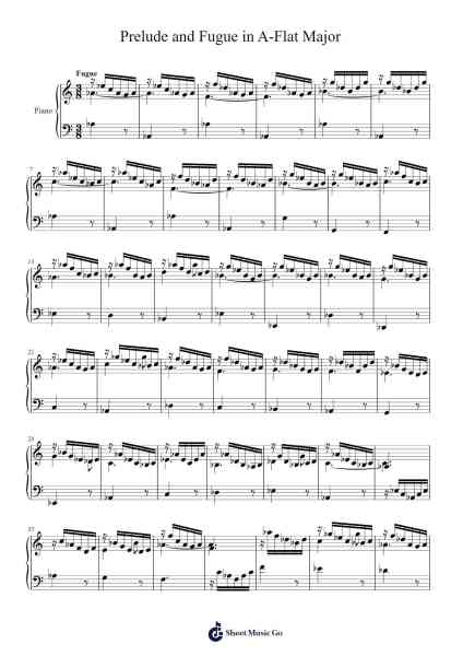 Prelude and Fugue in A-Flat Major Sheet Music by J.M King-Arr.Morsedric