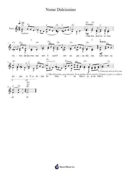 Nome Dulcissimo Sheet Music by A. Castelli-Arr.Holew Brianmaud
