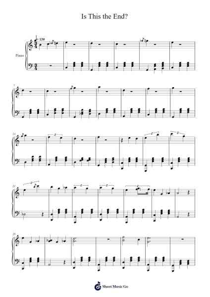 Is This the End? Sheet Music by dobadoba-Arr.Linee Bushsopp