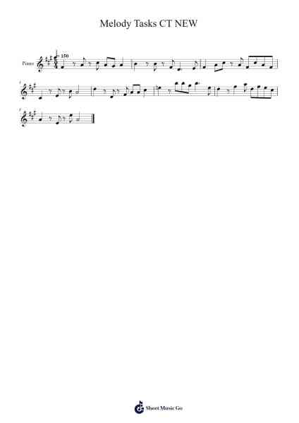 Melody Tasks CT NEW 樂譜由 Cameron Thomas - 編曲 Sigwy Lorxine