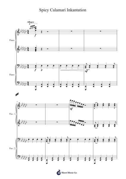 Spicy Calamari Inkantation Sheet Music by Shiho Fujii-Arr.Paunix