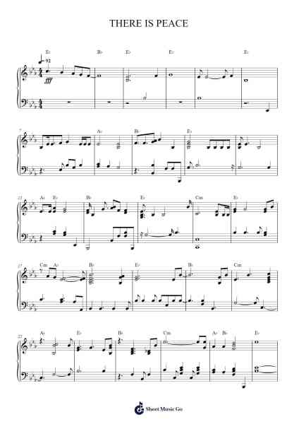 THERE IS PEACE Sheet Music by Jim Papoulis-Arr.Annrhys