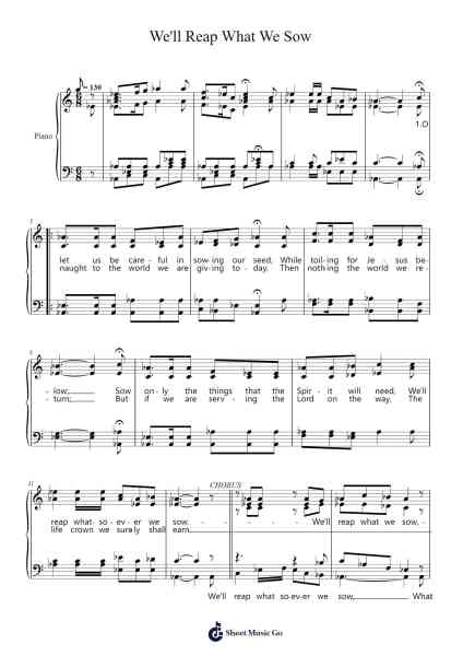 We'll Reap What We Sow Sheet Music by James Rowe-Arr.Faulkvan