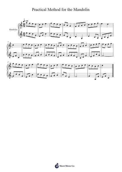Practical Method for the Mandolin - Exercise 31 "Etude" Sheet Music by A H Eastman-Arr.Leiflance Bessvian