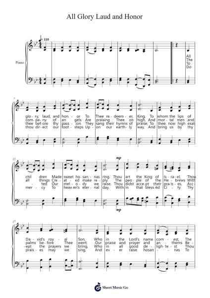 All Glory, Laud and Honor Sheet Music by Samuel P. Warren-Arr.Stator