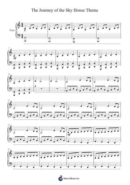 The Journey of the Sky House Theme Sheet Music by Kenneth Calhoun-Arr.Eipsridge Zangphne