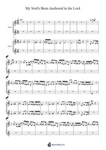 My Soul's Been Anchored in the Lord Sheet Music by Moses Hogan-Arr.Toddjoy