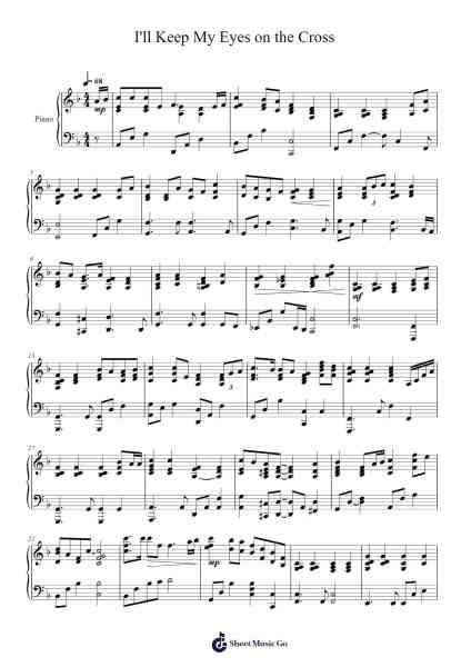 I'll Keep My Eyes on the Cross Sheet Music by -Arr.Motbrow