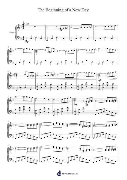 The Beginning of a New Day Sheet Music by Masao Aichi-Arr.Zarol Hayleste