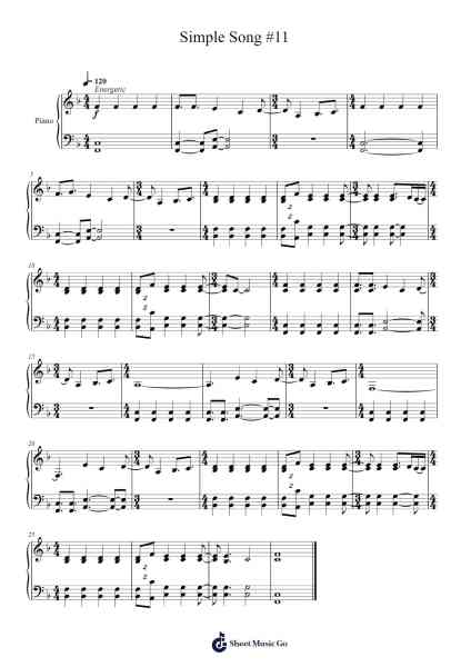 Simple Song #11 楽譜 by undefined-Arr.Roxantab Mushaw