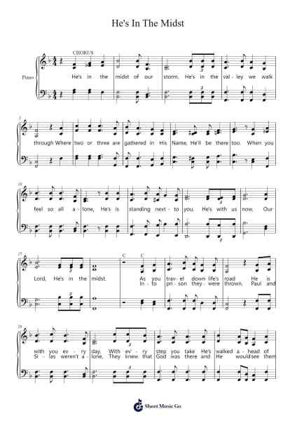 He's In The Midst Sheet Music by Danny Kramer/Dee & Danny Kramer-Arr.Wesquinn Bunmeg