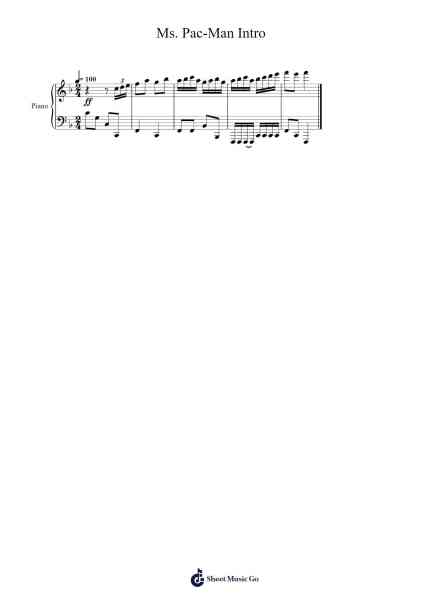Ms. Pac-Man Intro Sheet Music by Chris Rode-Arr.Moulpenn
