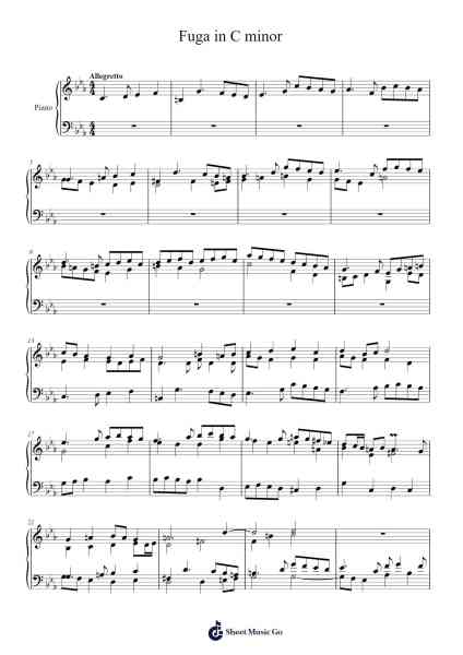 Fuga in C minor 樂譜由 Forsroll - 編曲 Duttraine