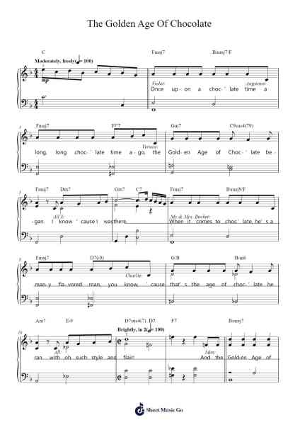The Golden Age Of Chocolate Sheet Music by Leslie Bricusse-Arr.Deirmand