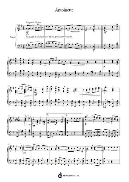 Antoinette โน้ตเพลงโดย Scott Joplin-Arr.Shertram