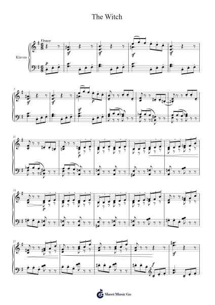 The Witch Sheet Music by Pyotr Ilyich Tchaikovsky-Arr.Efbin Kimsie