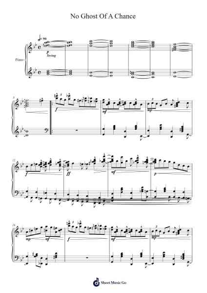 No Ghost Of A Chance Sheet Music by Ragtime Cam-Arr.Borgtle