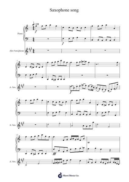 Saxophone song Sheet Music by Blairra-Arr.Himorse