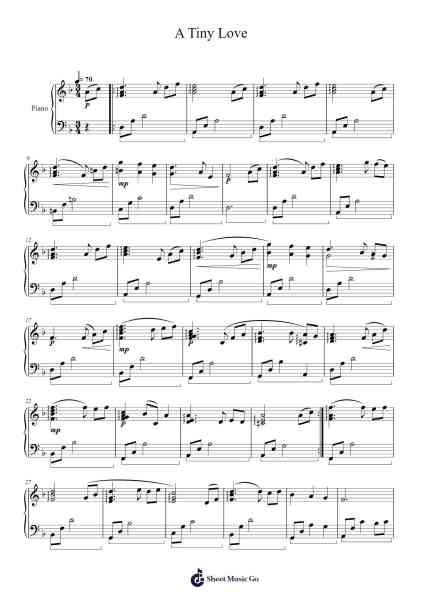 A Tiny Love Sheet Music by undefined-Arr.Armsibyl Cranerell