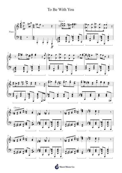 To Be With You Sheet Music by Mr. Big-Arr.Colyork