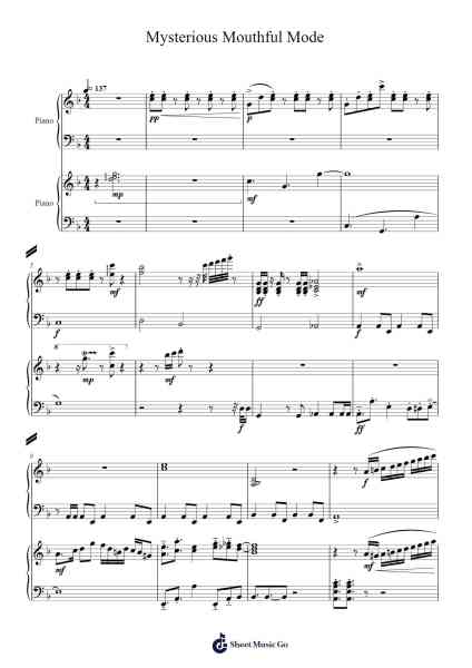 Mysterious Mouthful Mode Sheet Music by Yuki Shimooka-Arr.Frannence Harstowe