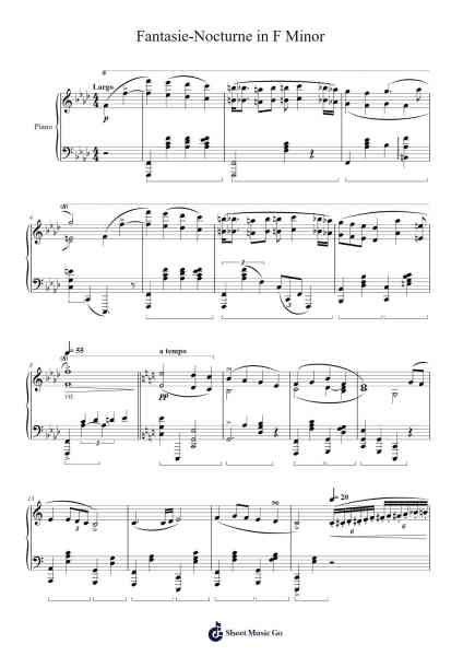 Fantasie-Nocturne in F Minor 楽譜 by Miklos Martinko-Arr.Hobryce Cookeniei