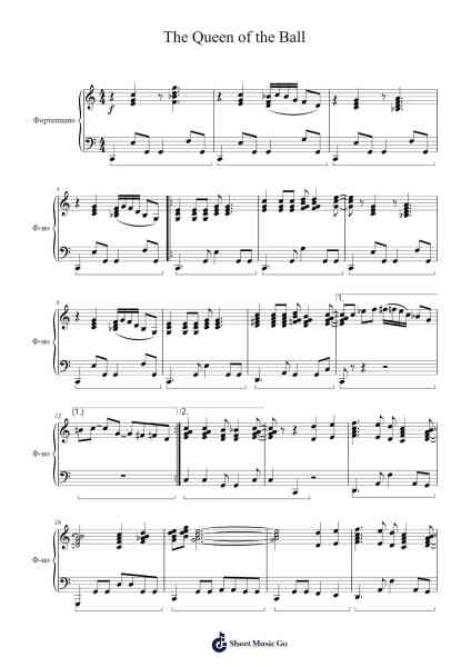 The Queen of the Ball Sheet Music by Karel Svoboda-Arr.Totience Queesom