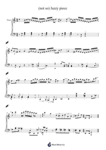 (not so) Jazzy piece Sheet Music by Steinrett Elmen-Arr.Brandwight Gillget