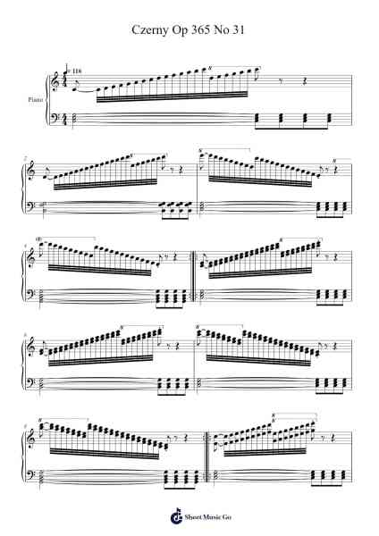 Czerny Op 365 No 31 Sheet Music by FG Gle Jirayu 101-Arr.Trelyn