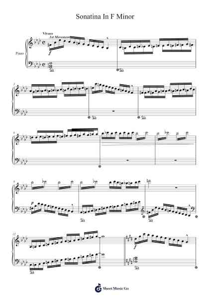 Sonatina In F Minor Sheet Music by Emblair Updes-Arr.Brumaud