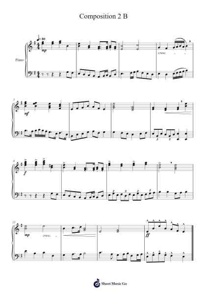 Composition 2 B Sheet Music by Spenleign-Arr.Brownend Bonckey