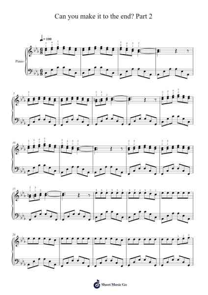 Can you make it to the end? Part 2 Sheet Music by Kaori Beniek-Arr.Milesbelle