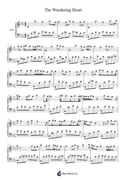The Wandering Heart Sheet Music by -Arr.Otnold