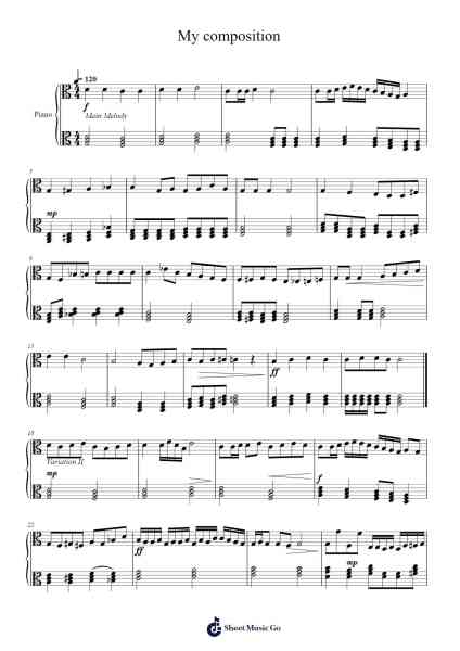 My composition 樂譜由 Cischell Billpril - 編曲 Blythia