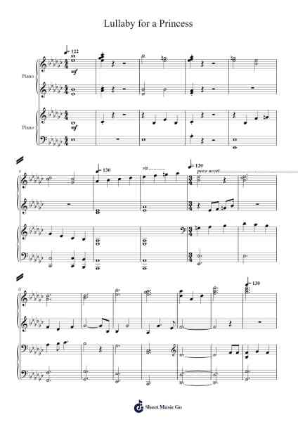Lullaby for a Princess Sheet Music by -Arr.Rydiah