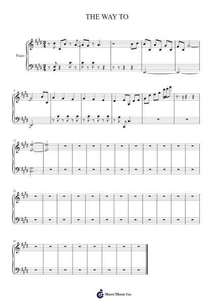 THE WAY TO Sheet Music by Orniell Yorkken-Arr.Tayhal Lynchyale