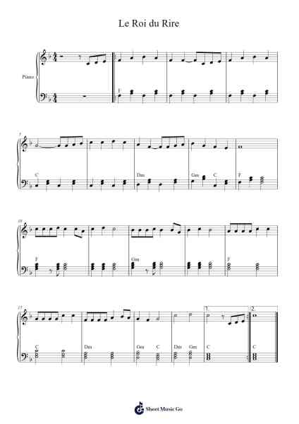 Le Roi du Rire Sheet Music by -Arr.Beague Kinglor