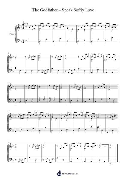 Speak Softly, Love (Love Theme from The Godfather) Sheet Music by Nino Rota-Arr.Walry