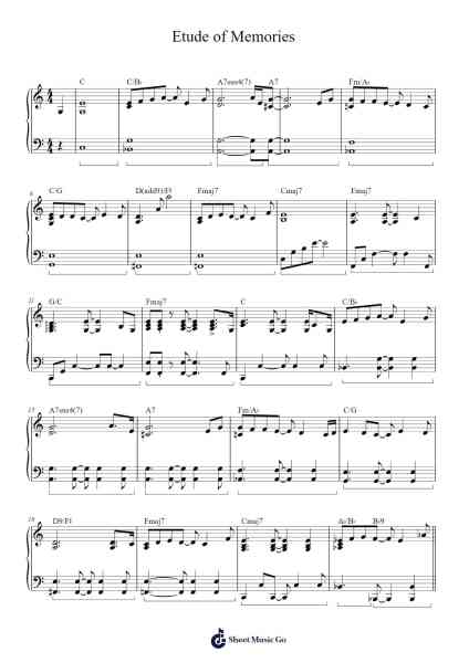 Etude of Memories Sheet Music by Kim Dong Ryul-Arr.Sufe Hodnions
