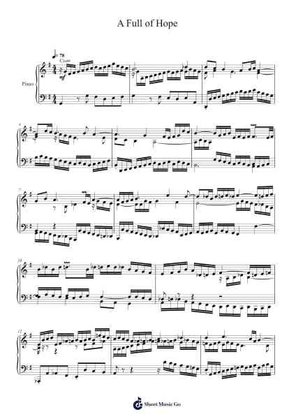 A Full of Hope Sheet Music by Toursbur-Arr.Hornwald